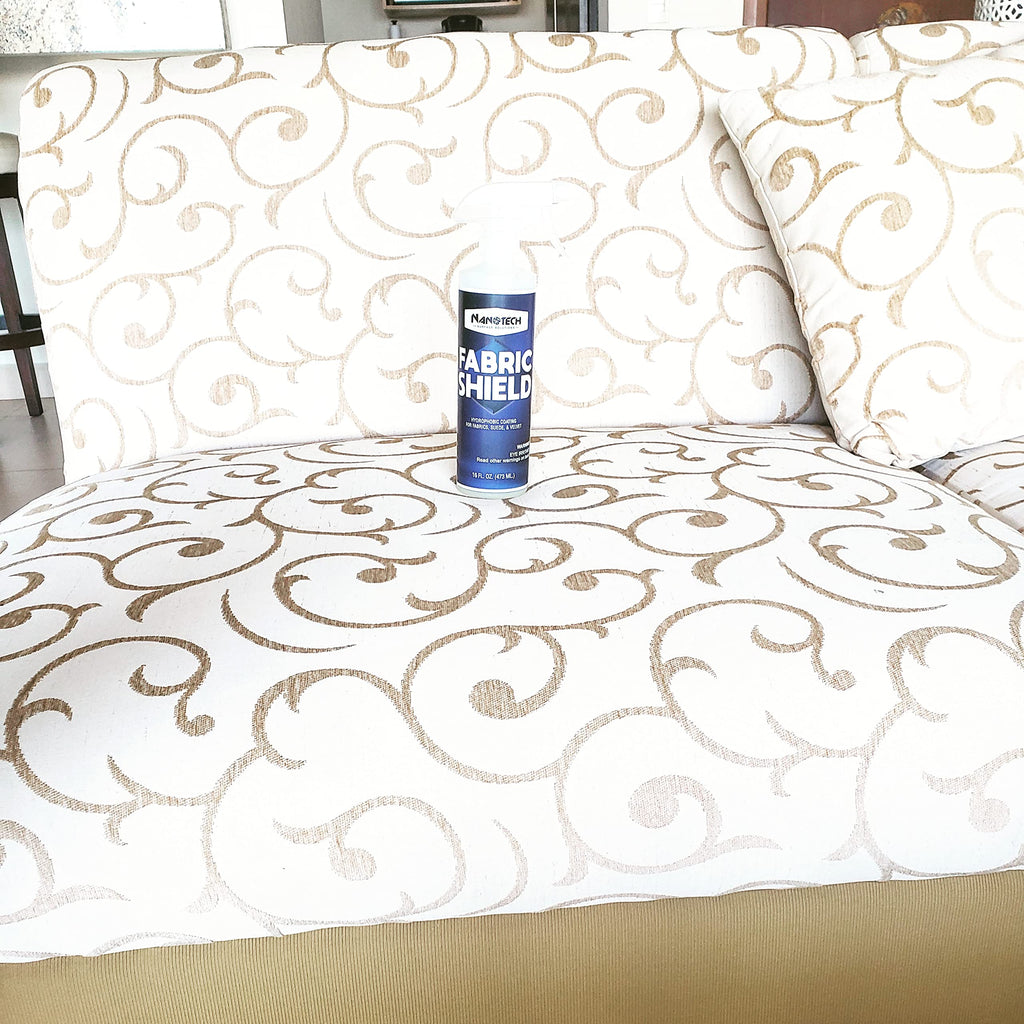 Fabric-Shield, Fabric Guard, Liquid Repellent for Fabrics, Upholstery, Suede, Textile Shield, Wine, Coffee Stain