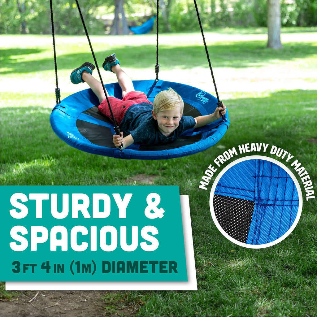 Flying Squirrel Giant Rope Swing - 40" Saucer Tree Swing- Additions & Replacements for Active Outdoor Play Equipment