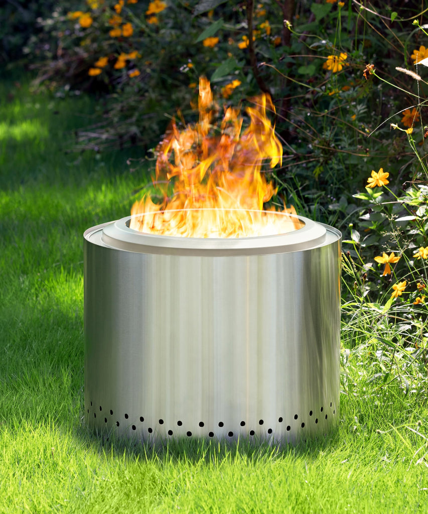 Smokeless Fire Pit, 19.7 inch Firepits for Outside with Removable Ash Pan