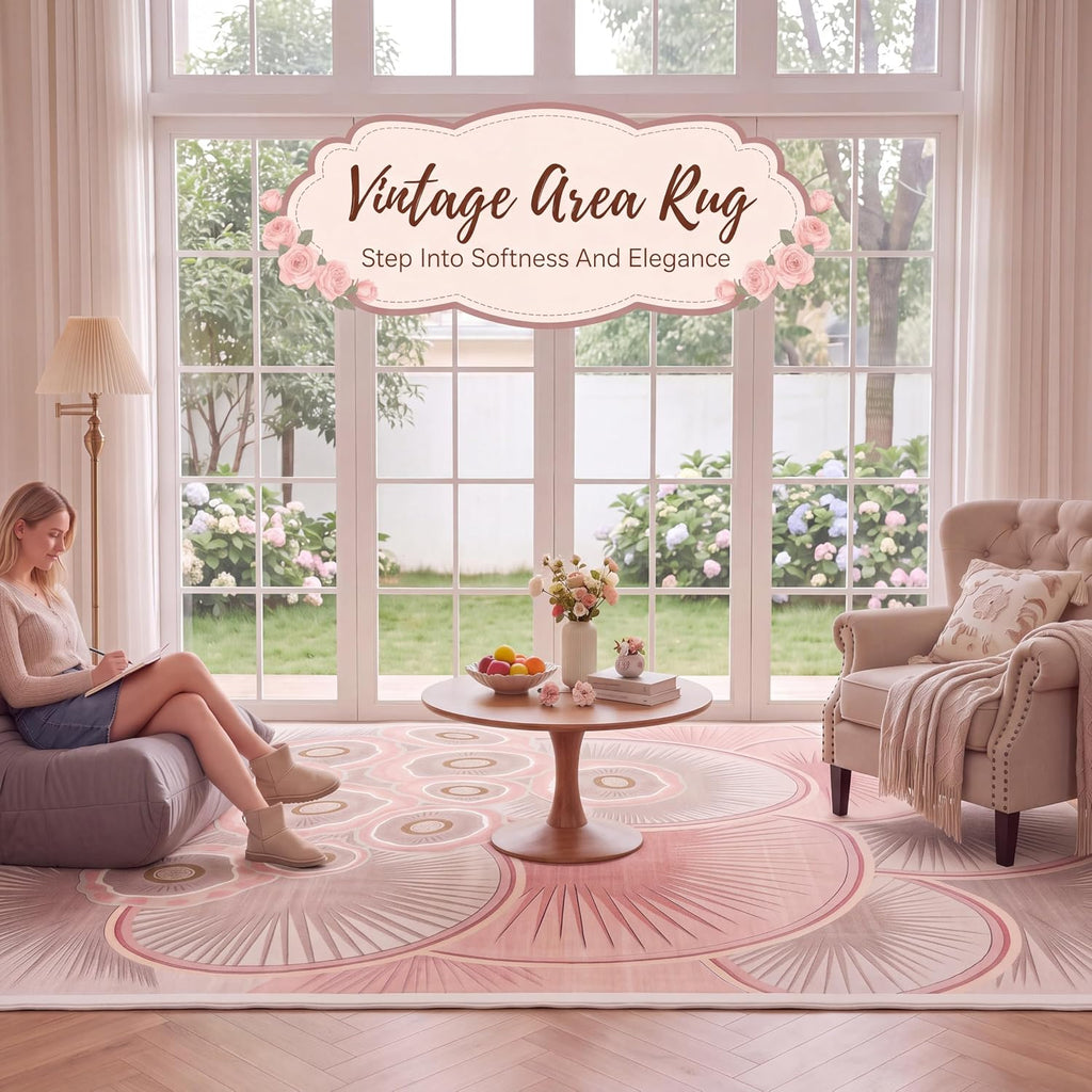 5'x7'Boho Sunburst Medallion Area Rug,Washable Non-Slip