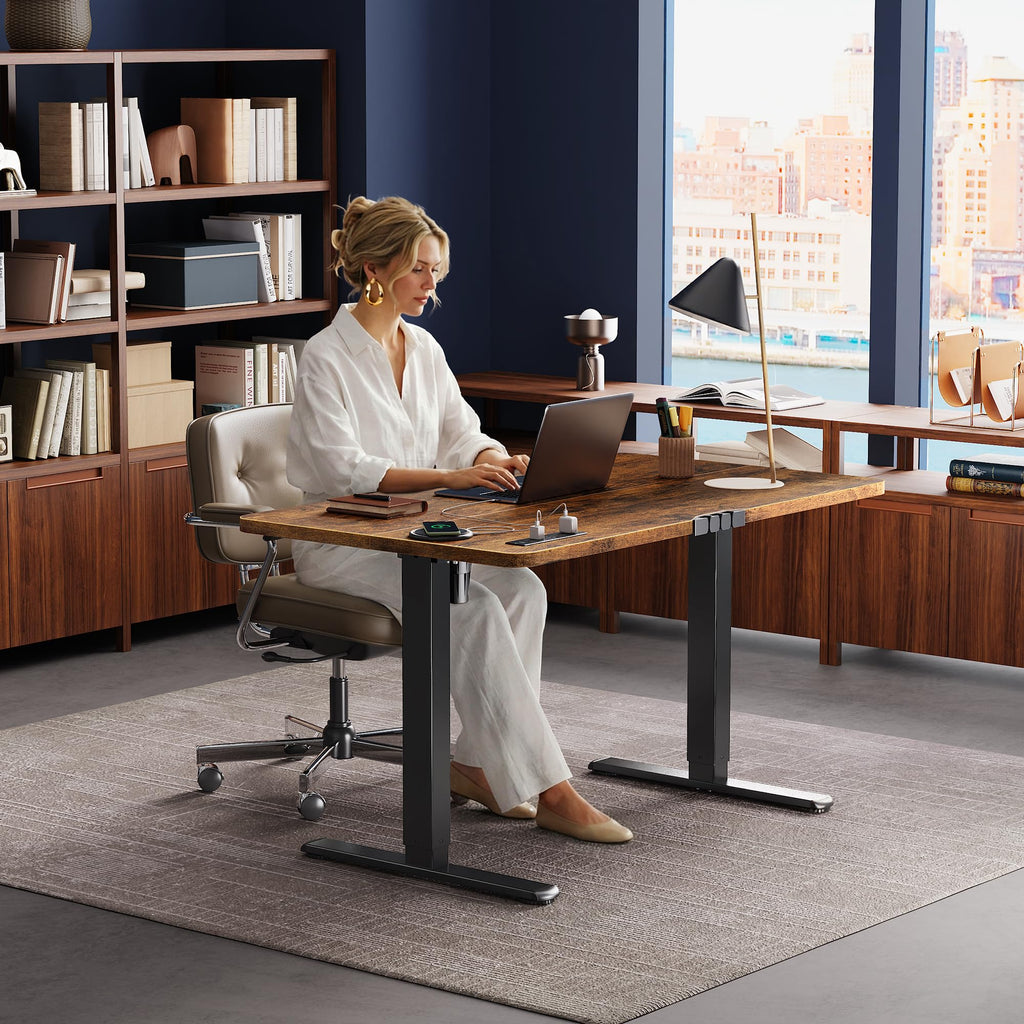 47 X 24 Inch Electric Standing Desk with Power Outlets and USB-C Port, Height Adjustable Desk, Sit Stand Desk