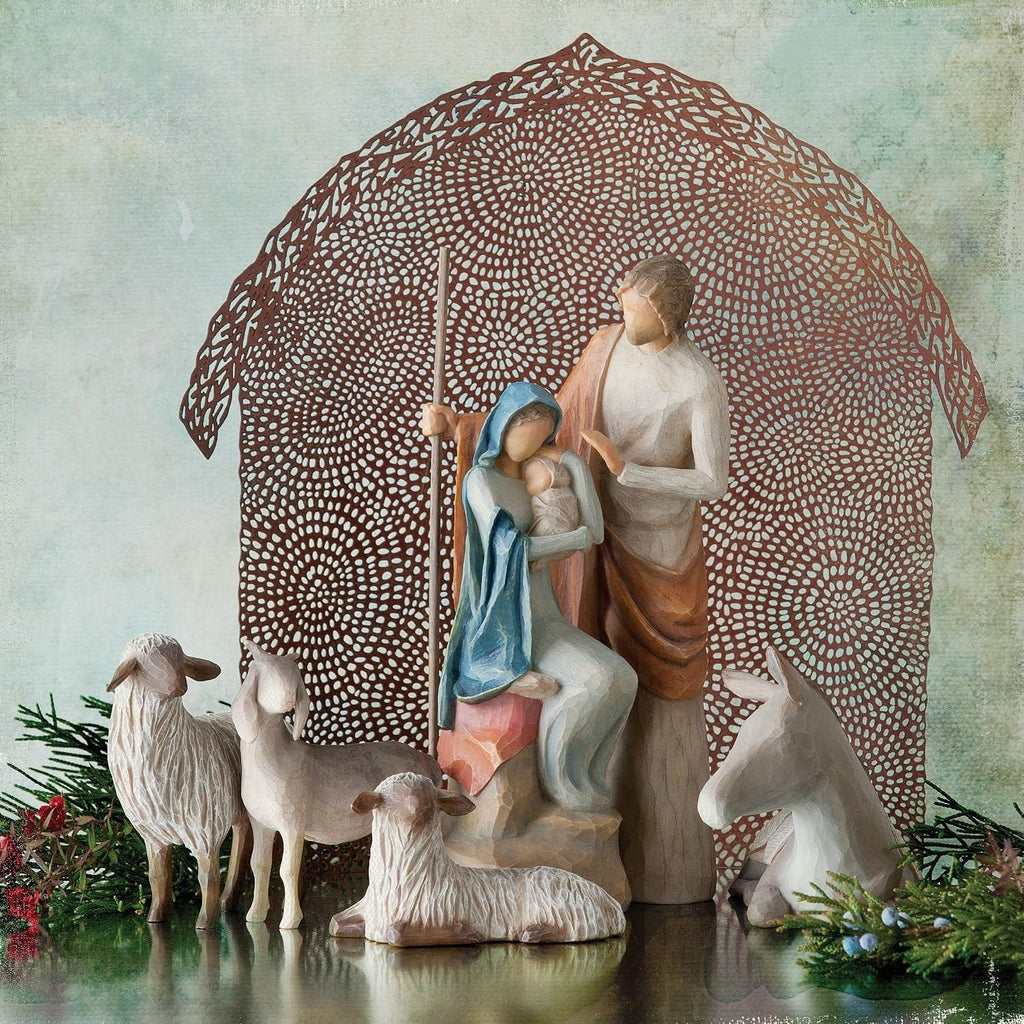 The Holy Family, Sculpted Hand-Painted Nativity Figure