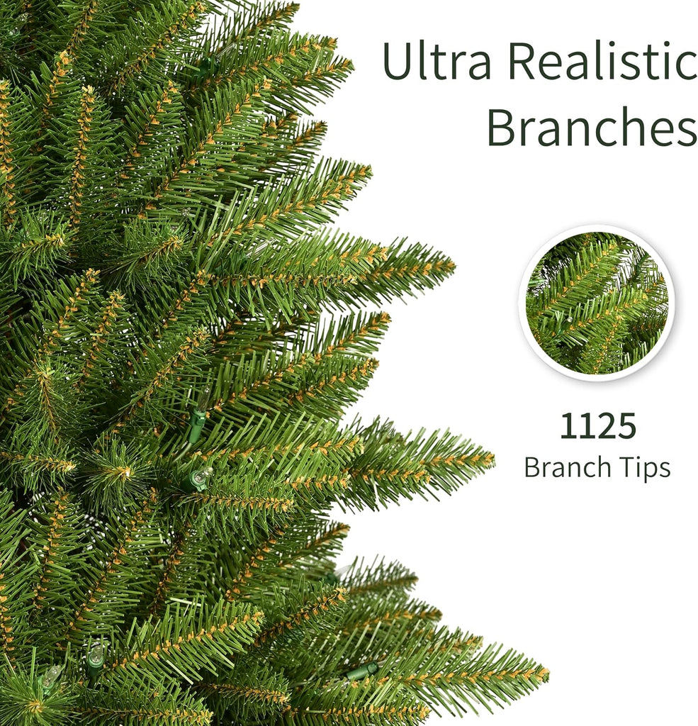 International 6.5ft Pre-Lit Slim Fraser Fir Artificial Christmas Tree