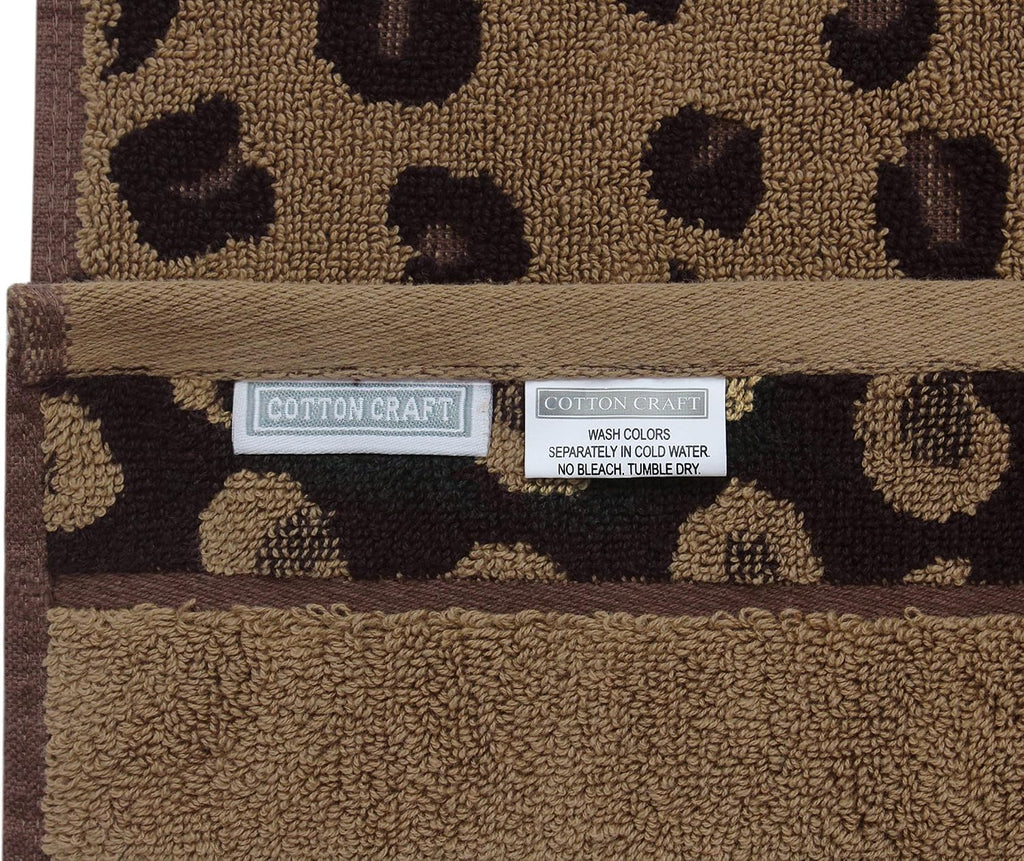 Oversized Bath Sheet - 2 Pack 100% Cotton Animal Print Towels | Extra Large 35 x 84 Leopard Cheetah Africa Safari 500