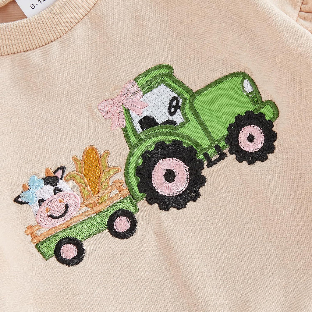 Toddler Baby Girl Fall Clothes Sweatshirts Flare Pants Outfit Set