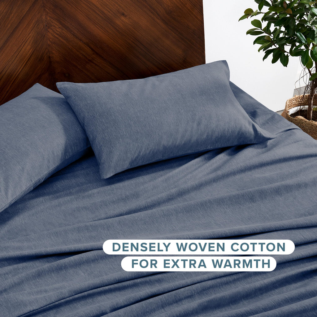 Flannel Sheet Set Prints (Queen, Heather Indigo)