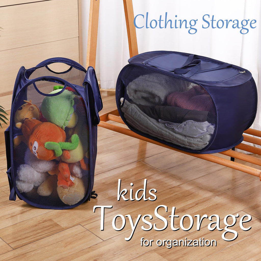 4 Pcs Collapsible Laundry Baskets, Pop-up Laundry Hamper