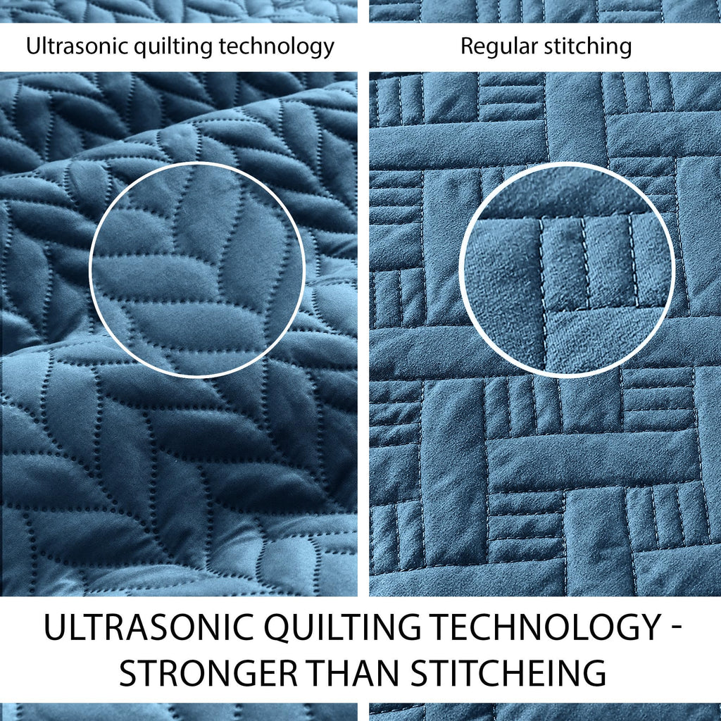 Quilt Sets Washed Blue, 3 Pieces