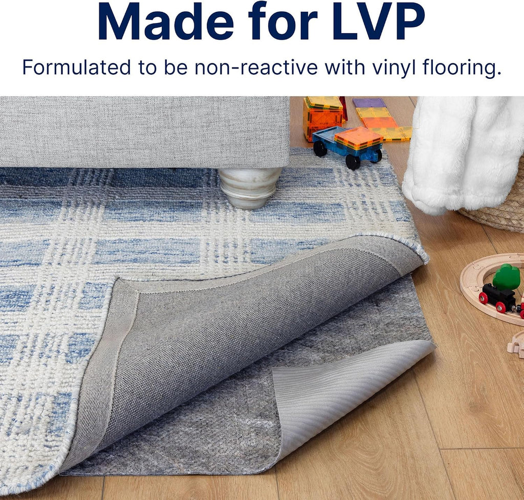 Vinyl Lock - 5'x7' - Felt and EVA - Non-Slip Rug Pad for Vinyl, Luxury Vinyl Plank (LVP) Flooring