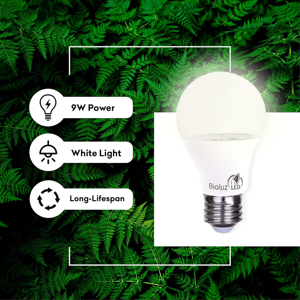 Full Spectrum Grow Light Bulbs for Indoor Plants, A19 9W LED Bulbs Indoor Outdoor Energy-Efficient 3000K Soft White