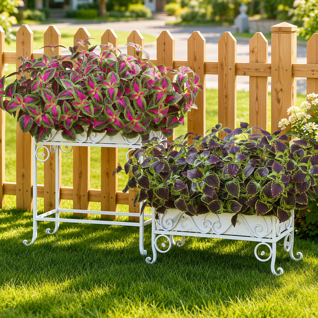 Artificial Coleus Plants Outdoor 5 Pcs (Red)