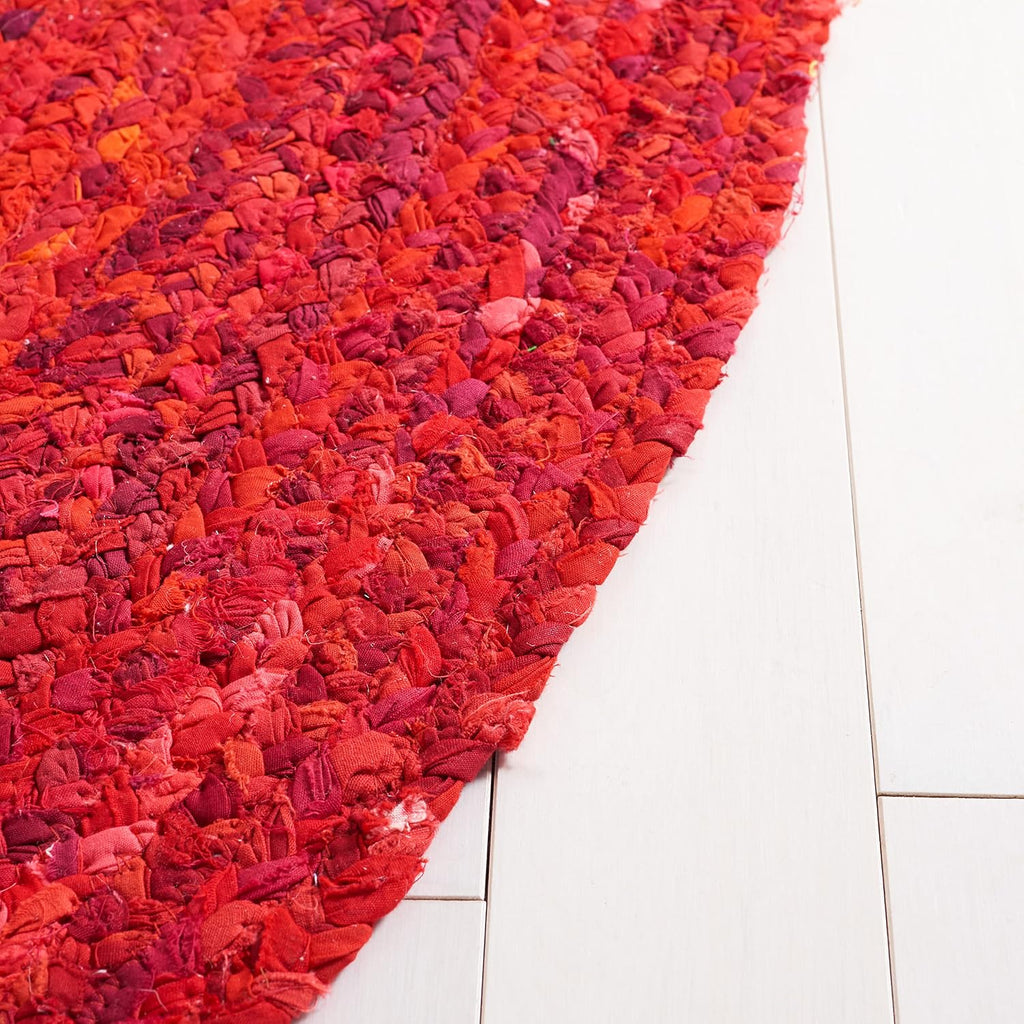 Braided Cotton Oval Rug, Farmhouse Red BRD452Q