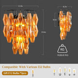 Black Wall Sconce, Modern Black Sconce Wall Lighting, Amber Glass Sconces for Bathroom, Luxury Wall Lights for Living Room, Wall Lamp for Bedroom, Vanity Light for Hallway, Staircase A118-B0DT4B52B5