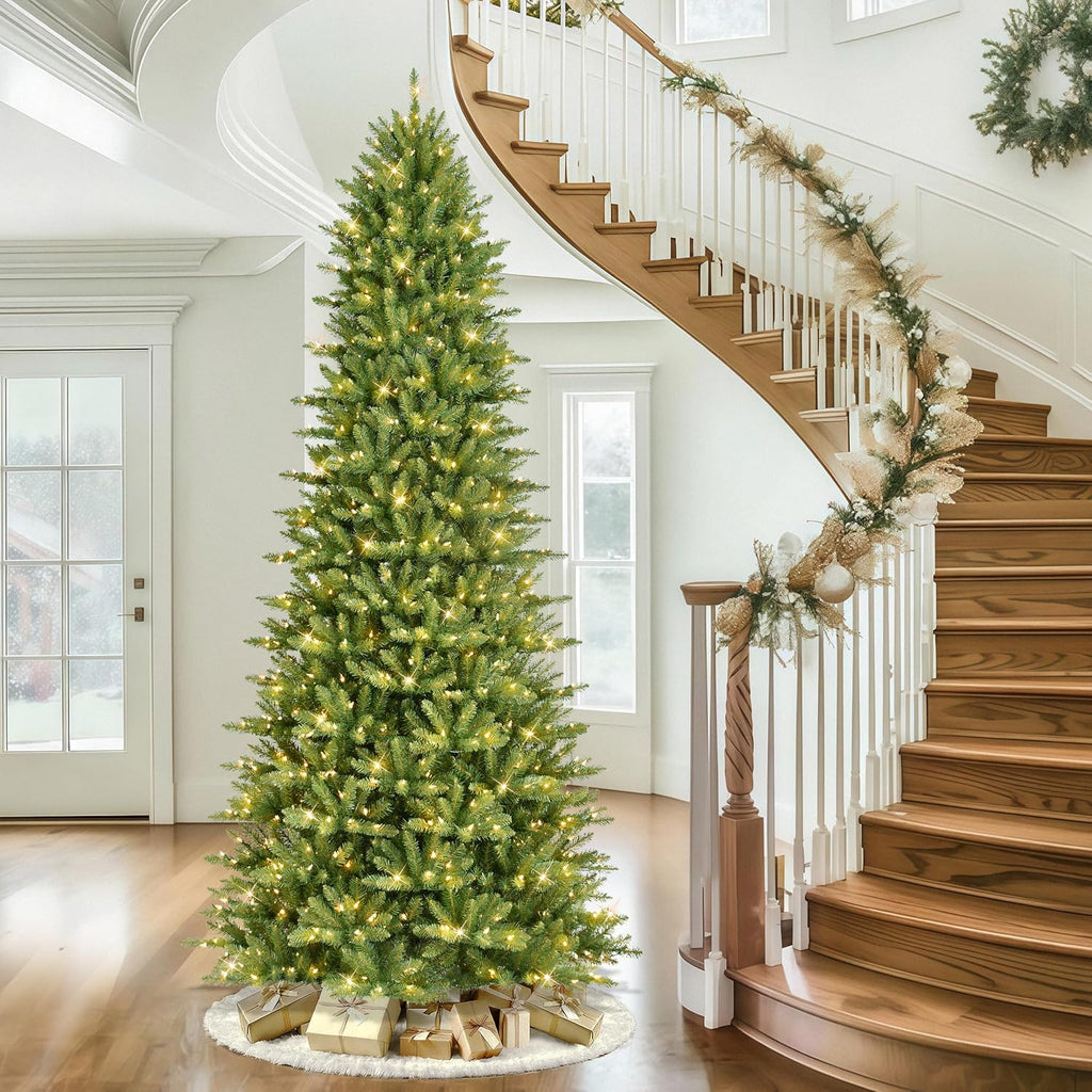 International 9ft Pre-Lit Slim Fraser Fir Artificial Christmas Tree