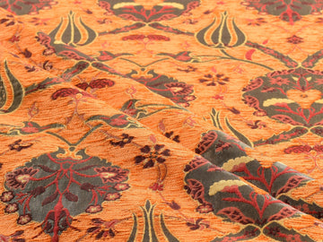Floral Tulip Bohemian Boho Tapestry Ottoman Turkish Navajo Moroccan Oriental Ethnic Upholstery Fabric by the Yard