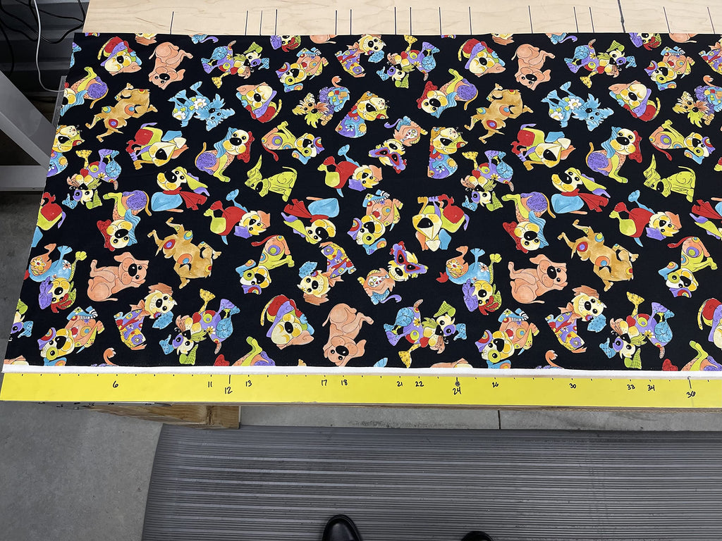 Joyful Toss Black Fabric by The Yard for Quilting