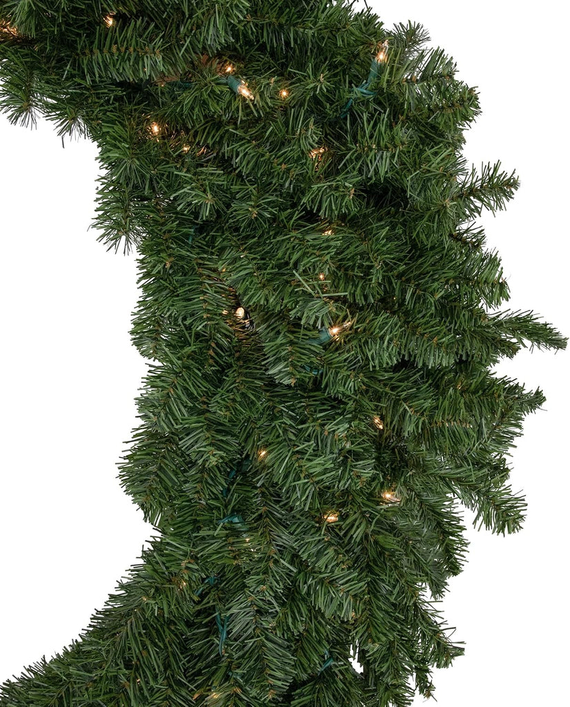 Pre-Lit Canadian Pine Artificial Christmas Wreath - 48" - Clear Lights