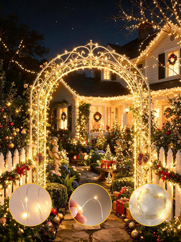 200FT 600LED Christmas String Lights Plug in Fairy Lights Indoor