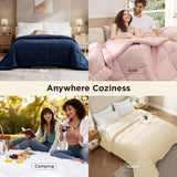 Comforter Duvet Insert - Quilted Comforters Oversized King, All Season Duvet, GentleSoft Down Alternative Bedding
