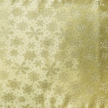 Christmas Brocade Fabric by The Yard 58 Inch Wide/Heavy Weight Shiny Fabric/Craft & Sewing Material (5 Yards, Gold