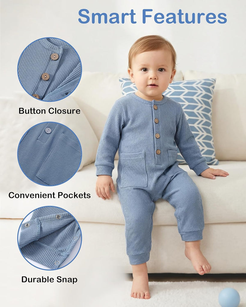 Baby Boy Rompers Long Sleeve Jumpsuit Infant Knit Outfits Clothes