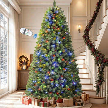 Artificial Prelit Classic Christmas Tree with Remote Control,Timer