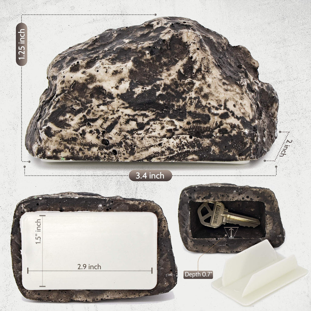 Hide a Key Outside Fake Rock - Looks & Feels like Real Stone - Safe for Outdoor Garden or Yard, Spare Key Storage