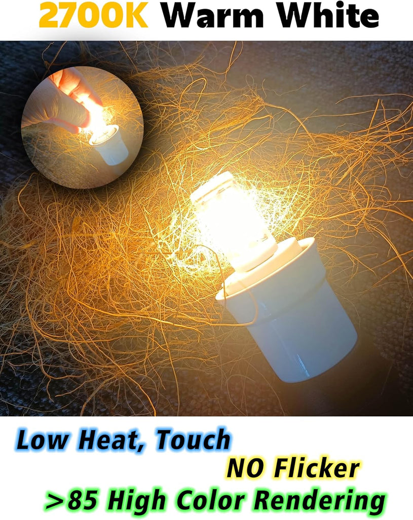 E12 C7 LED Night Light Bulbs 1W, 2700K Warm, 7W&15W Incandescent Equivalent