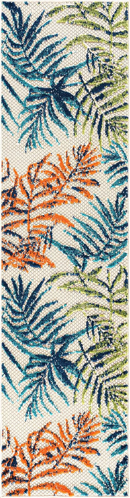 Palm Bahama Indoor/Outdoor Floral Patio Runner Rug Multi