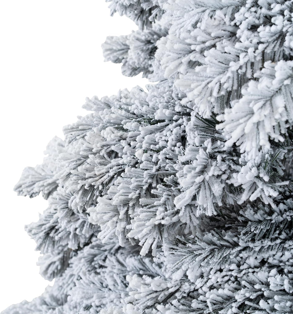 Artificial Prelit Snow Flocked Christmas Tree
