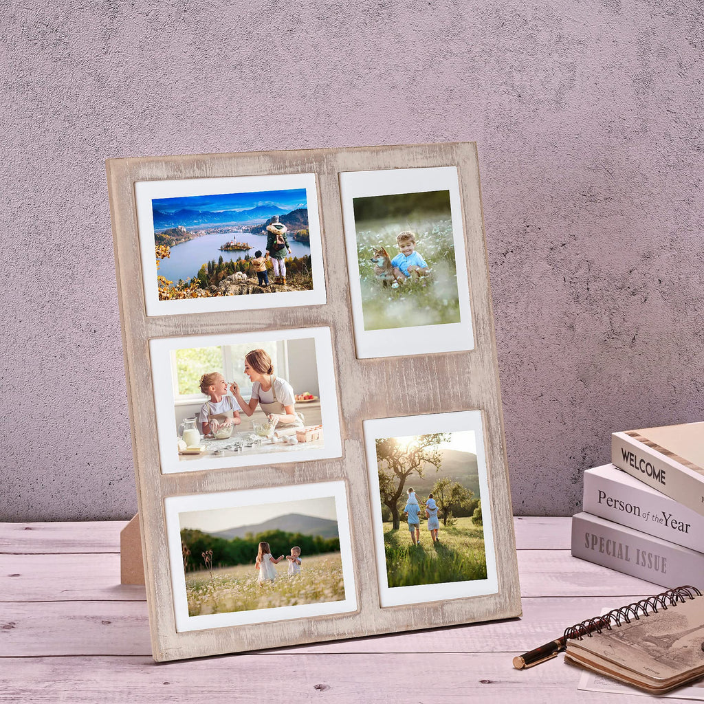 Farmhouse Picture Frame 5X7 Rustic Photos Frame Opening