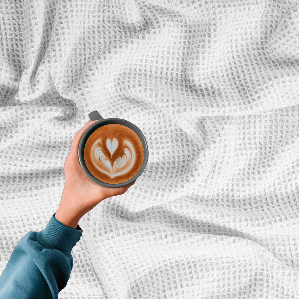 100% Cotton Waffle Weave Blanket, Twin Size 60 x 90 Inches, 300 GSM Lightweight Breathable Cooling Bed Blanket for