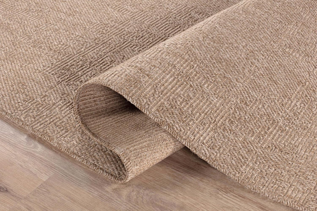 Easy Jute Rug 8x10, Indoor Outdoor Natural Color Fiber Area Rugs Patio and Kitchen Rug, Solid Boho Woven Design