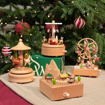 Personalized Musical Wooden Ballerina Carousel, Custom Engraved Name Music Box, Handcrafted Spinning Dance Keepsake