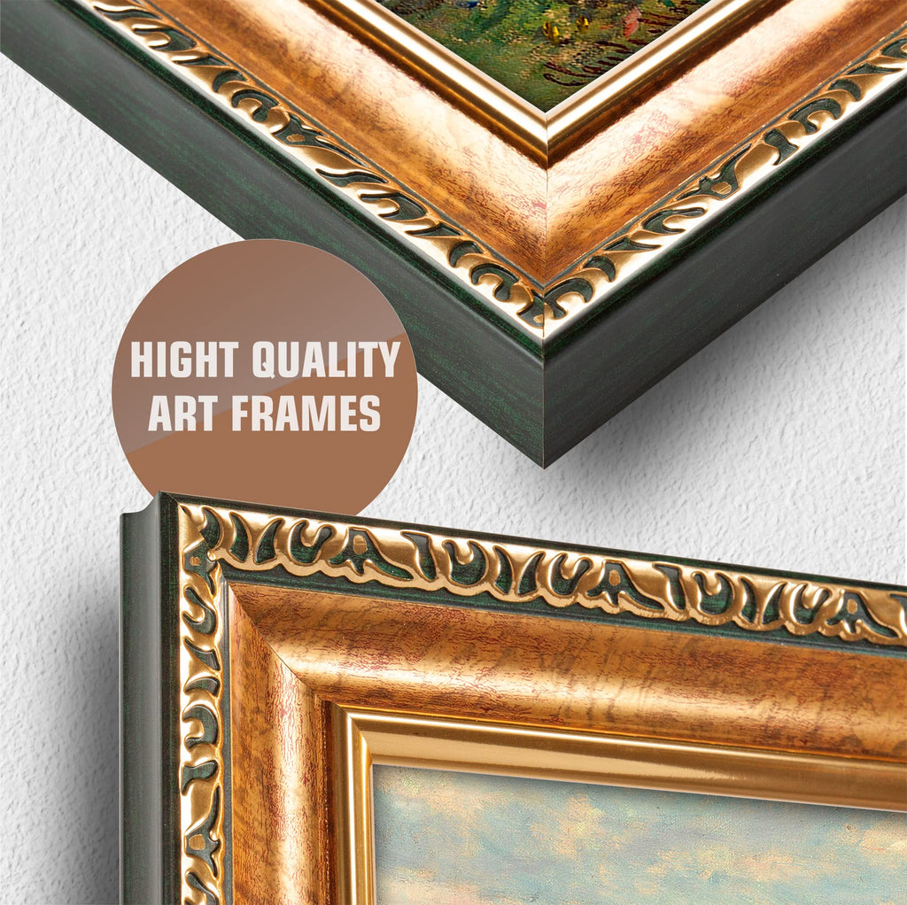 Cliffs at Pourville by Claude Monet, Gold Embossed Framed Art