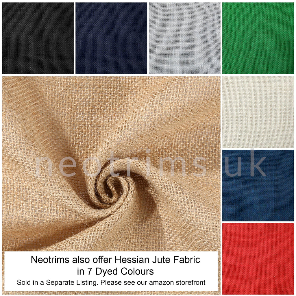 Natural Hessian Fabric Extra Wide 63" 160cm Width, Jute Burlap Cloth for Upholstery Craft Table Runners Garden