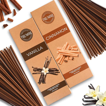 Cinnamon & Vanilla - Combo Pack of Incense Sticks - 100 Insence-Sticks of Each Scent - Total 200 Inscents - Inciensos - Set of 200