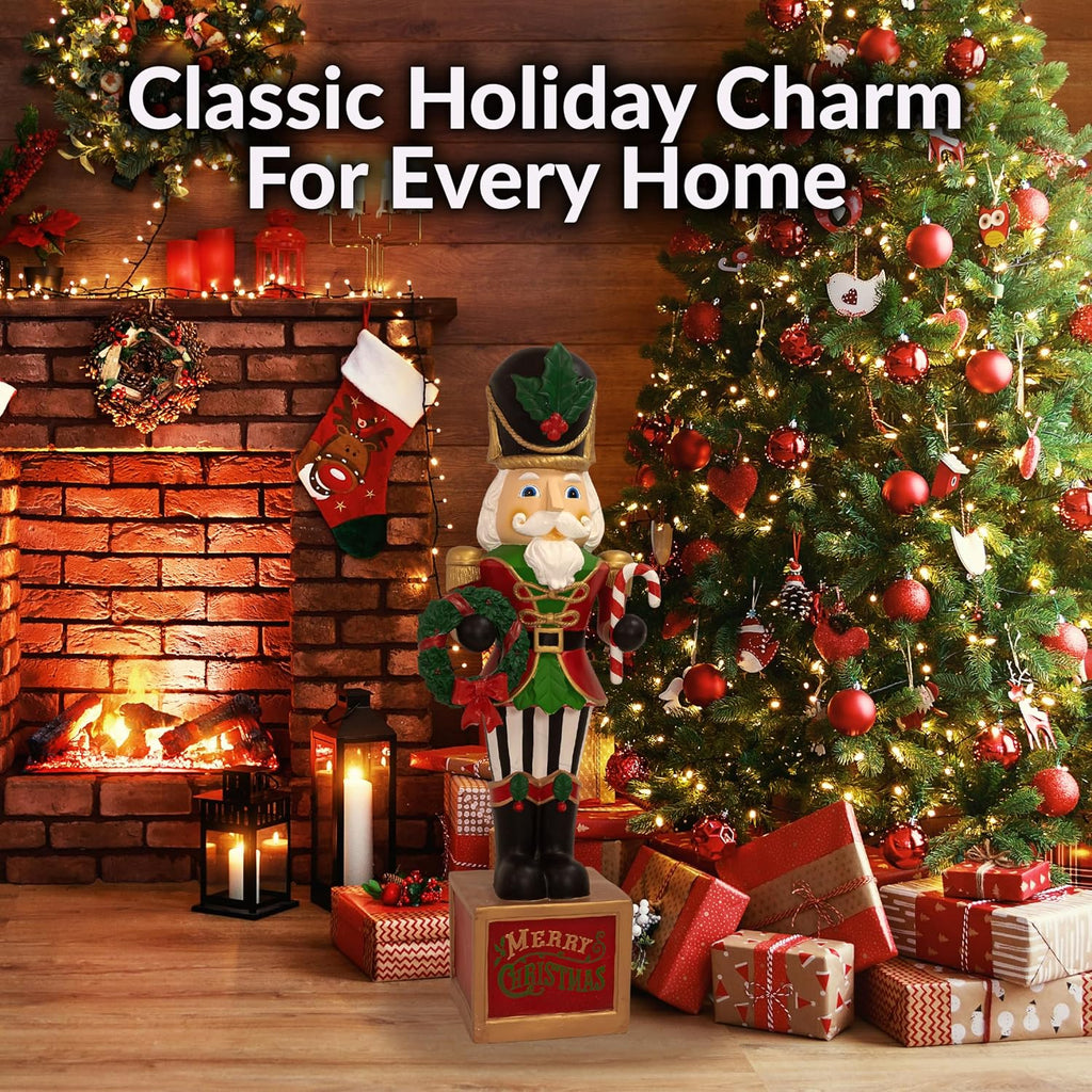The 4ft Giant Nutcracker Statue, Christmas Decoration, Resin