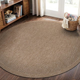 Easy Jute Round Rug 6ft Indoor Outdoor Natural Color Fiber Area Rugs