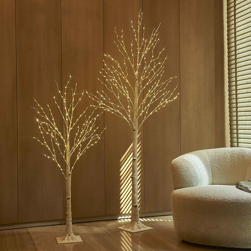 Lighted Birch Tree Plug in 330 Fairy Lights 6FT, Twig Tree with Lights for Indoor Outdoor Home Room Porch Christmas