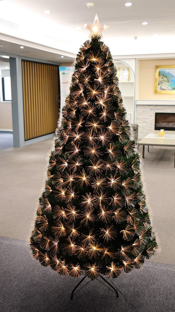 6 Ft Multi-Color Colors Changing LED Fiber Optic Christmas Tree Pre-lit (6ft)