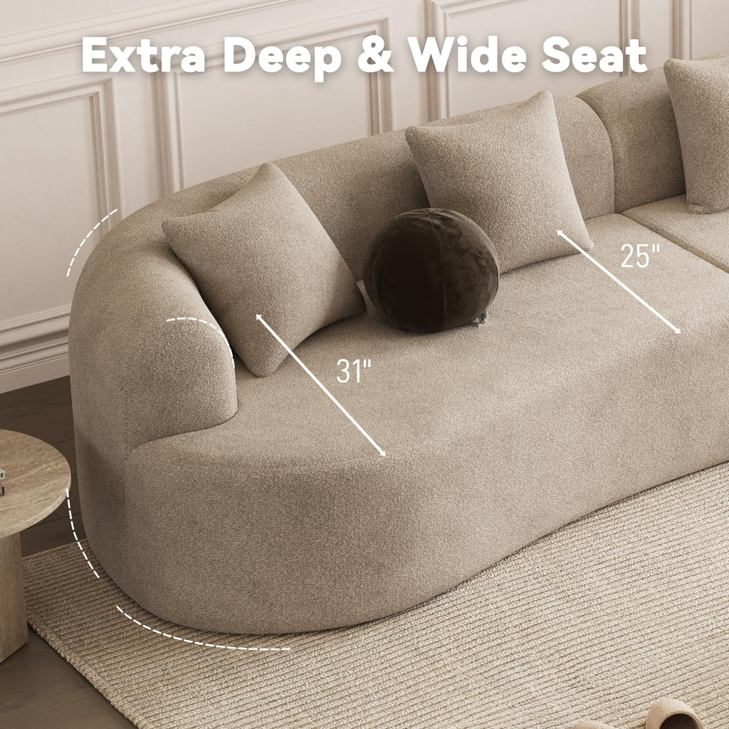 131" Modern Curved Sectional Sofas