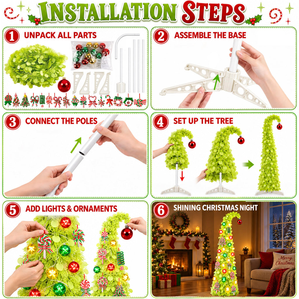 6FT Pop Up with Lights, Collapsible