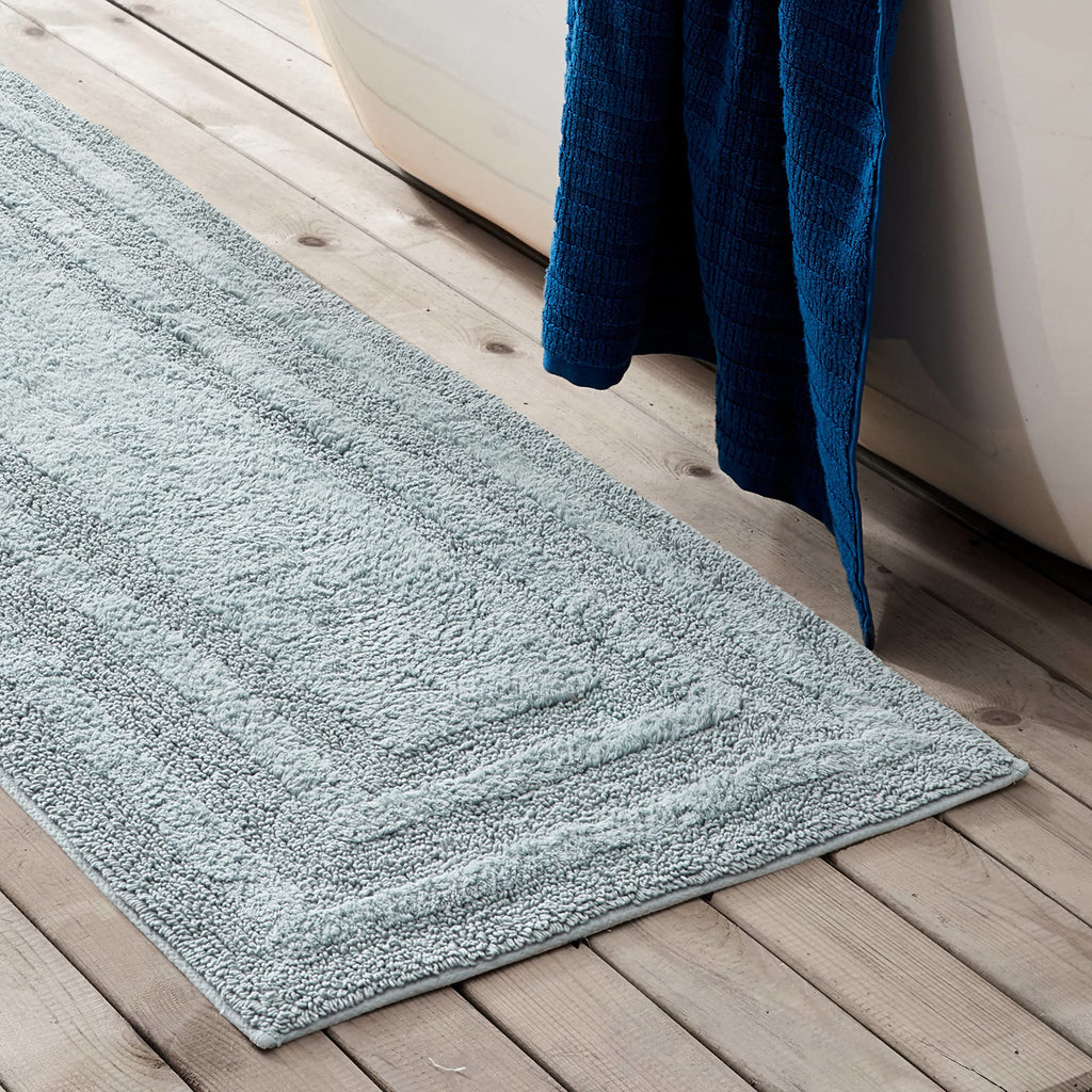 100% Cotton Bath Runner, Plush Absorbent Bath Rug, 22 x 60