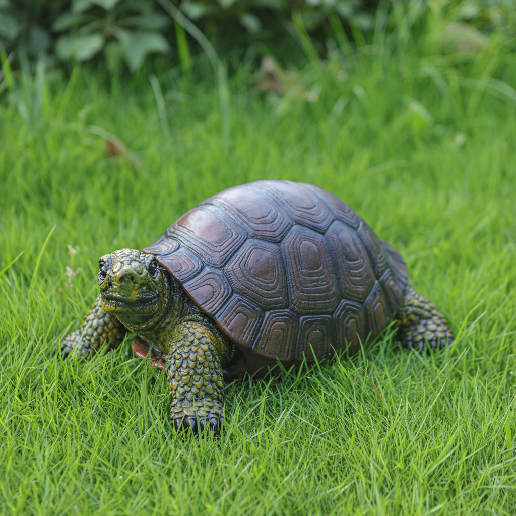 Weather-Resistant Resin Turtle Statue Decoration, Exquisite Handicraft, Artistic Simulation Animal Sculpture