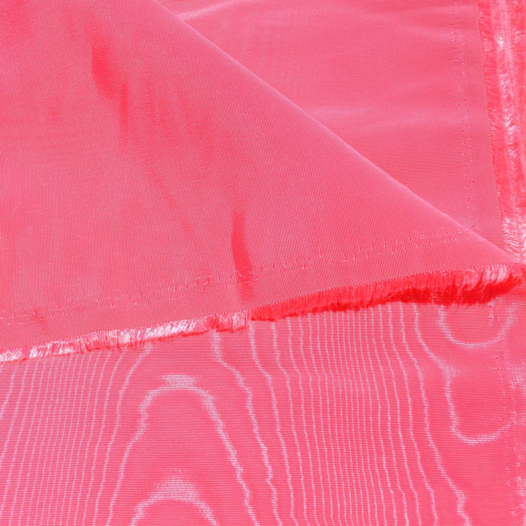 Moiré Fabric by the Yard | Dark Pink | 54" Watered Finish Drapery Curtain Upholstery Dress Fabric | Oeko-TEX Recycled