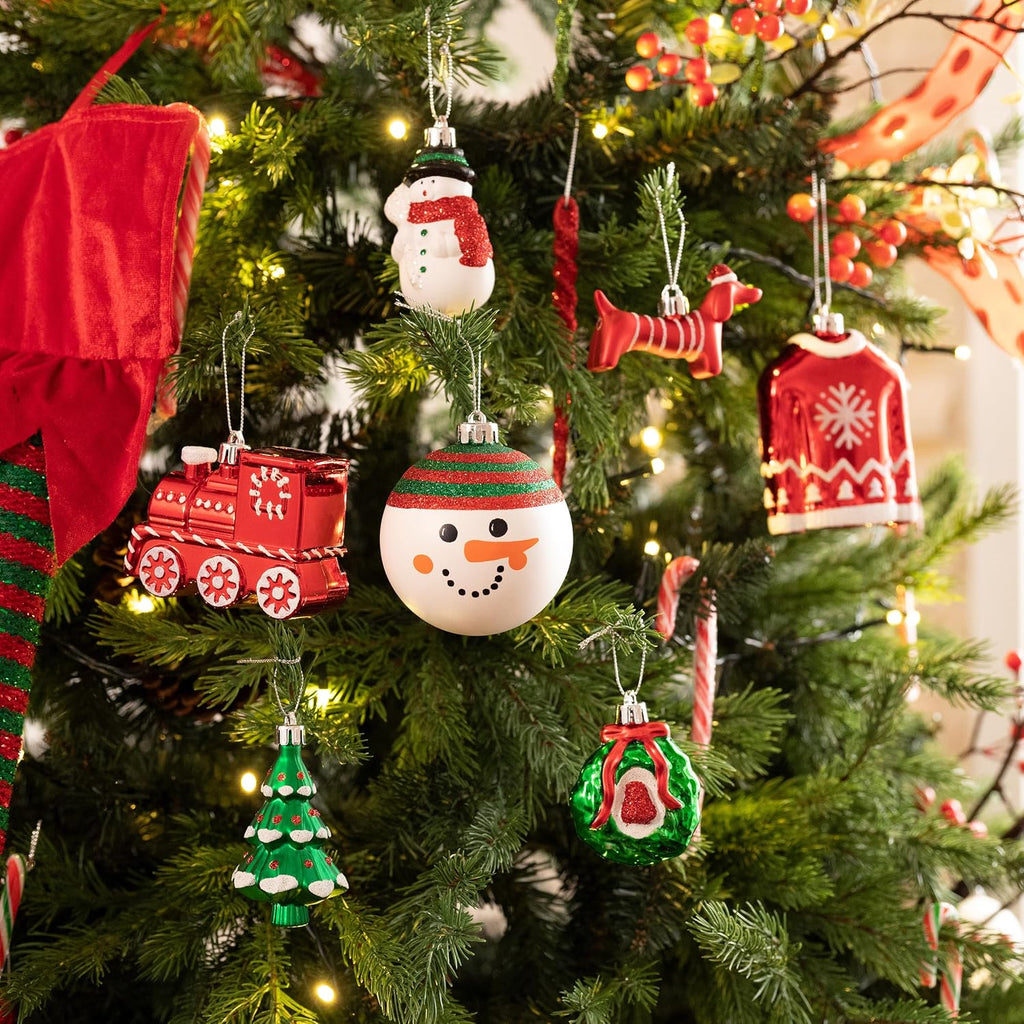 Christmas Ball Ornaments Tree Decorations Set - Set of 60