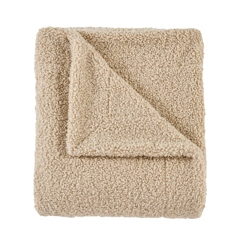Teddy Cream 50x60 inch Boucle Throw Blanket