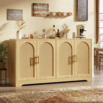 30"W Sideboard Buffet Cabinet, Boho Entryway Storage, Coffee Bar Cabinet