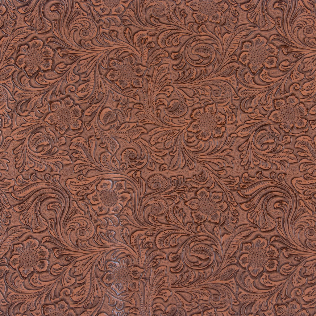 Faux Leather Fabric 1 Yard Cut 36"X54" Embossed Floral Pattern Craft Vinyl for Upholstery, DIY Crafts, Handbags